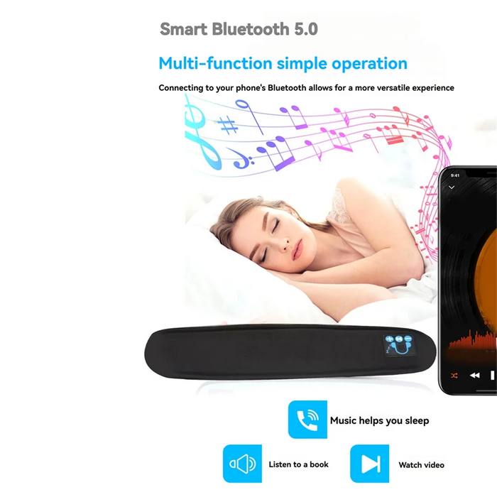 Bone Conduction Music Pillow – 3D Sound Speaker for Sleep & Relaxation