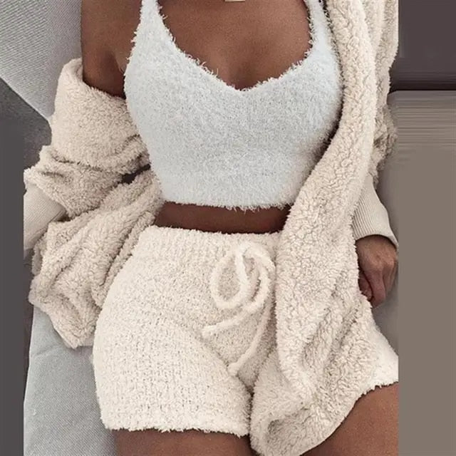 SnuggleSoft Fleece Loungewear Short Set