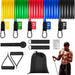 11 Piece Resistance Band Set - Flamin' Fitness