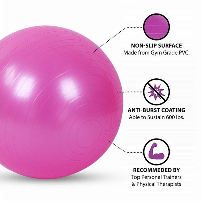 55cm Yoga Exercise Ball - Flamin' Fitness