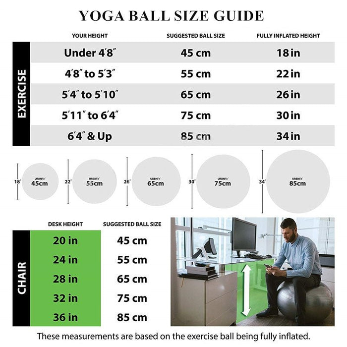 65cm Yoga Exercise Ball - Flamin' Fitness
