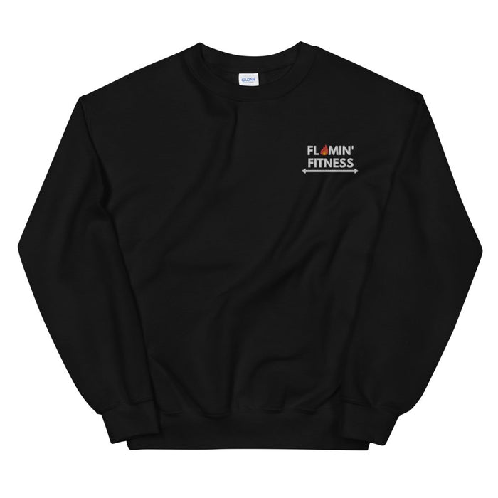 Black Embroidered Logo Sweatshirt - Flamin' Fitness