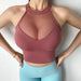 Breathable Open Back Sports Bra - Flamin' Fitness