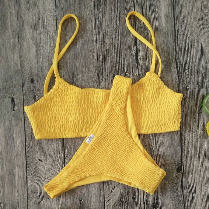 Crochet Style Two-Piece Swimsuit - Flamin' Fitness