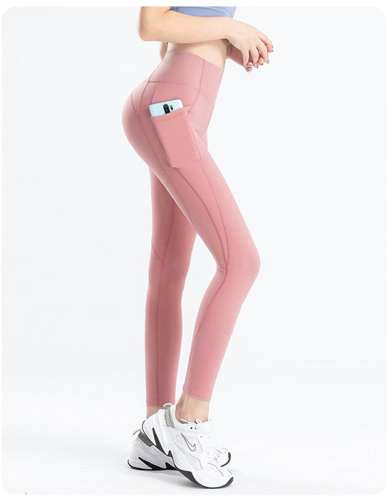 High-Waisted Gym Leggings With Pockets - Flamin' Fitness