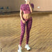 LeopardFit Short Sleeve Top & Leggings Gym Set - Flamin' Fitness