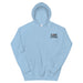 Light Blue Embroidered Logo Hoodie - Flamin' Fitness
