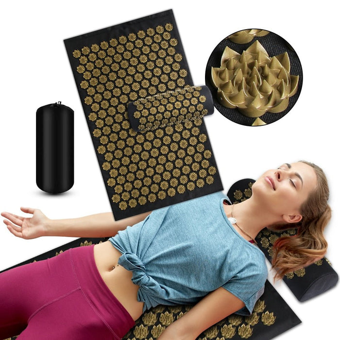 Lotus Acupressure Massage Mat & Pillow Set - Flamin' Fitness