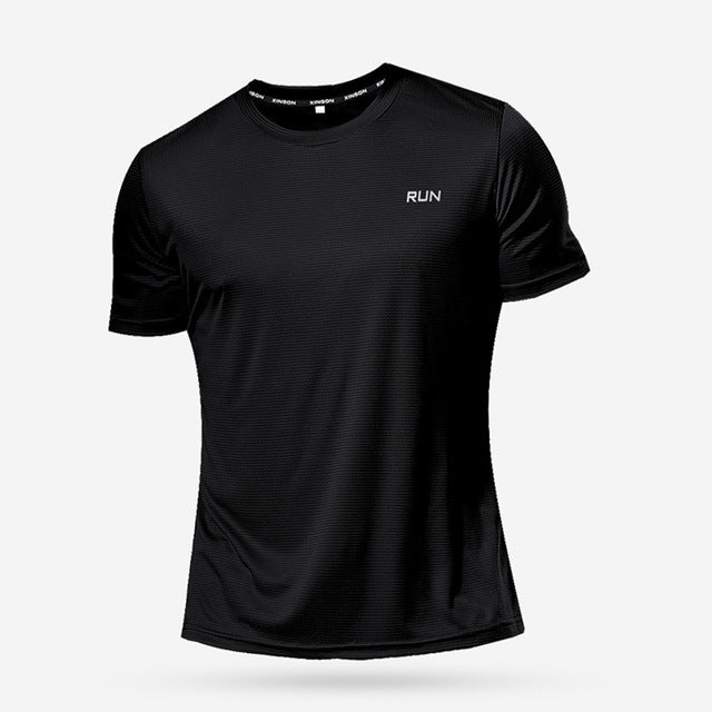 Men's "RUN" Short Sleeve T-Shirt - Flamin' Fitness