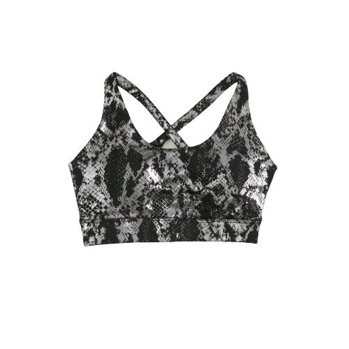 Metallic Print Sports Bra - Flamin' Fitness