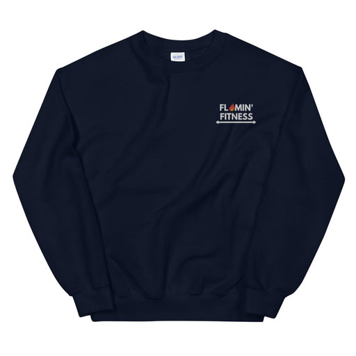 Navy Embroidered Logo Sweatshirt - Flamin' Fitness