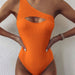 Open Shoulder One-Piece Swimsuit - Flamin' Fitness
