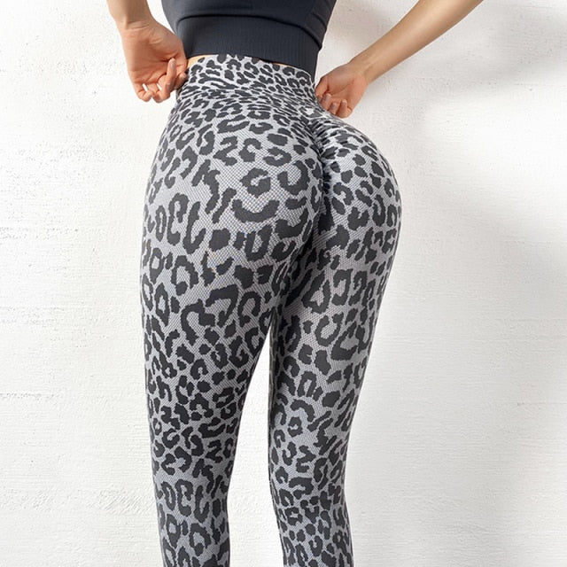Snow Leopard Print Gym Leggings