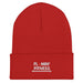Red Cuffed Beanie - Flamin' Fitness