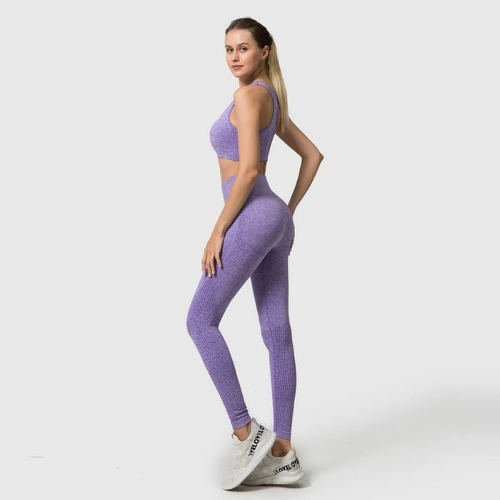 Short Sleeve Top & Leggings Gym Set - Flamin' Fitness