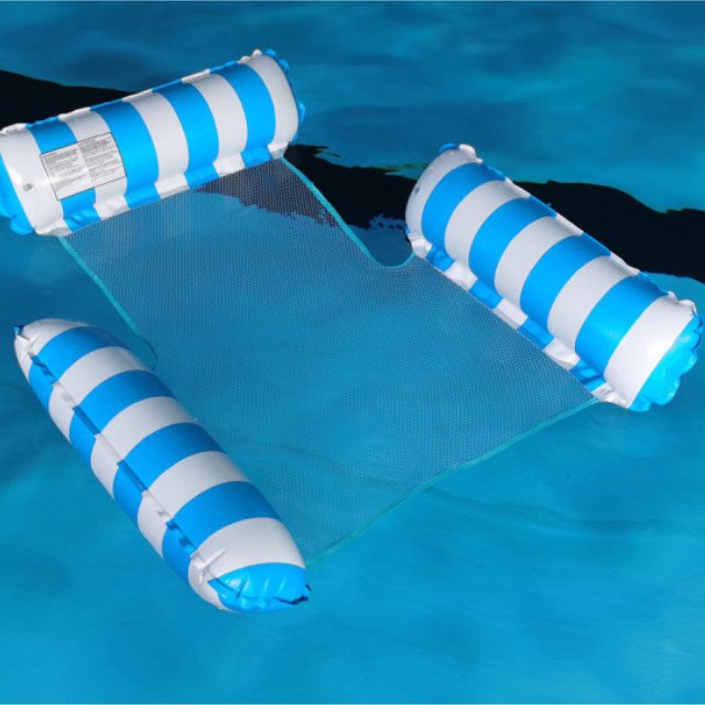 Striped Inflatable Pool Chair - Flamin' Fitness