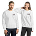 White Embroidered Logo Sweatshirt - Flamin' Fitness