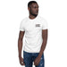 White Embroidered Logo T-Shirt - Flamin' Fitness