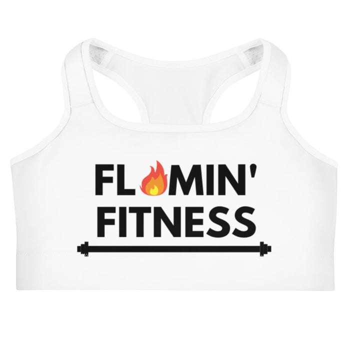White Sports Bra - Flamin' Fitness